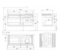 V&B Waschtischunterschrank Legato 120x55x50cm, Waschtisch rechts, mit LED-Beleuchtung, Glossy White