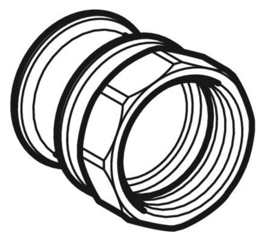 Geberit Gas-Übergang Mapress Ø 22 mm x Rp 1, Kupfer, mit Innengewinde, Rotguss