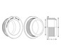 Crassus Gummiadapter CGA 45/40 mm, 0,5 bar