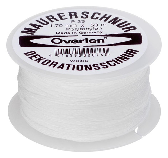 Maurerschnur aus Polyethylen, weiß - 50 m x 1,7 mm