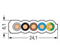 PVC-Steuerleitung Serie 897 5G2,5 gr hfr Halogenfrei nach EN IEC 60754-1 Farbe