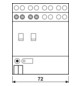 Schaltaktor KNX REG 4TE 2f 16A 3680W 21-32V Vor Ort-/Handbedienung