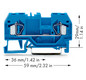 Reihenklemme 0,08-4qmm Serie 281 1Etage 2kl bl 32A Hutschiene TH35