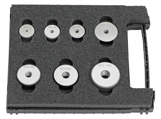 fortis-Gewinde-Gutlehrring-Satz 6g - 7-teilig, M3-M12