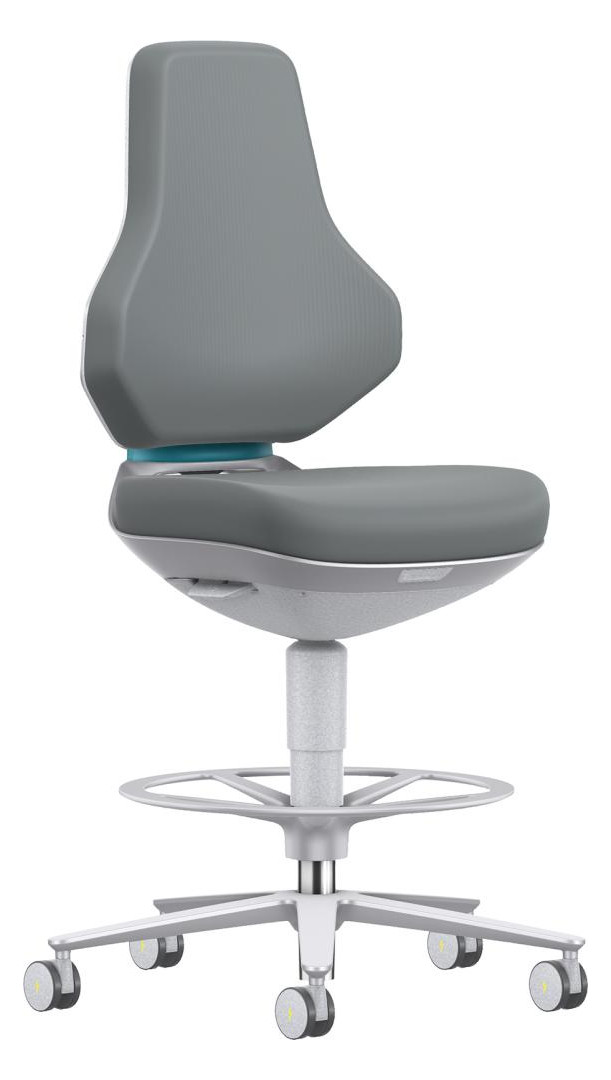 Bild Bimos Arbeitsstuhl Texon 4 weiß-meliert ESD Sitzhöhe 570-850 mm-2