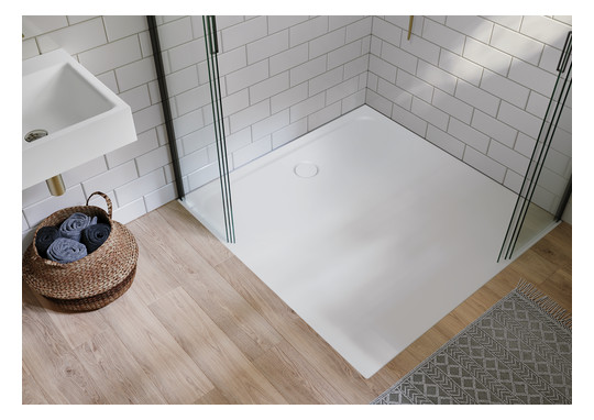 Kaldewei Duschwanne CAYONOPLAN Multispace-2330-5 120x120x1,7cm, mit Wannenträger, Secure Plus, Schallschutz, cool grey90