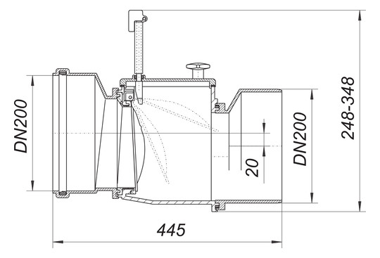 Dallmer Rückstauverschluss Stausafe H DN 200