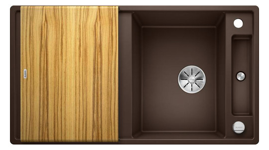Blanco Spüle AXIA III 5 S SILGRANIT 91,5 x 51 cm, cafe, reversibel, mit Holzschneidbrett