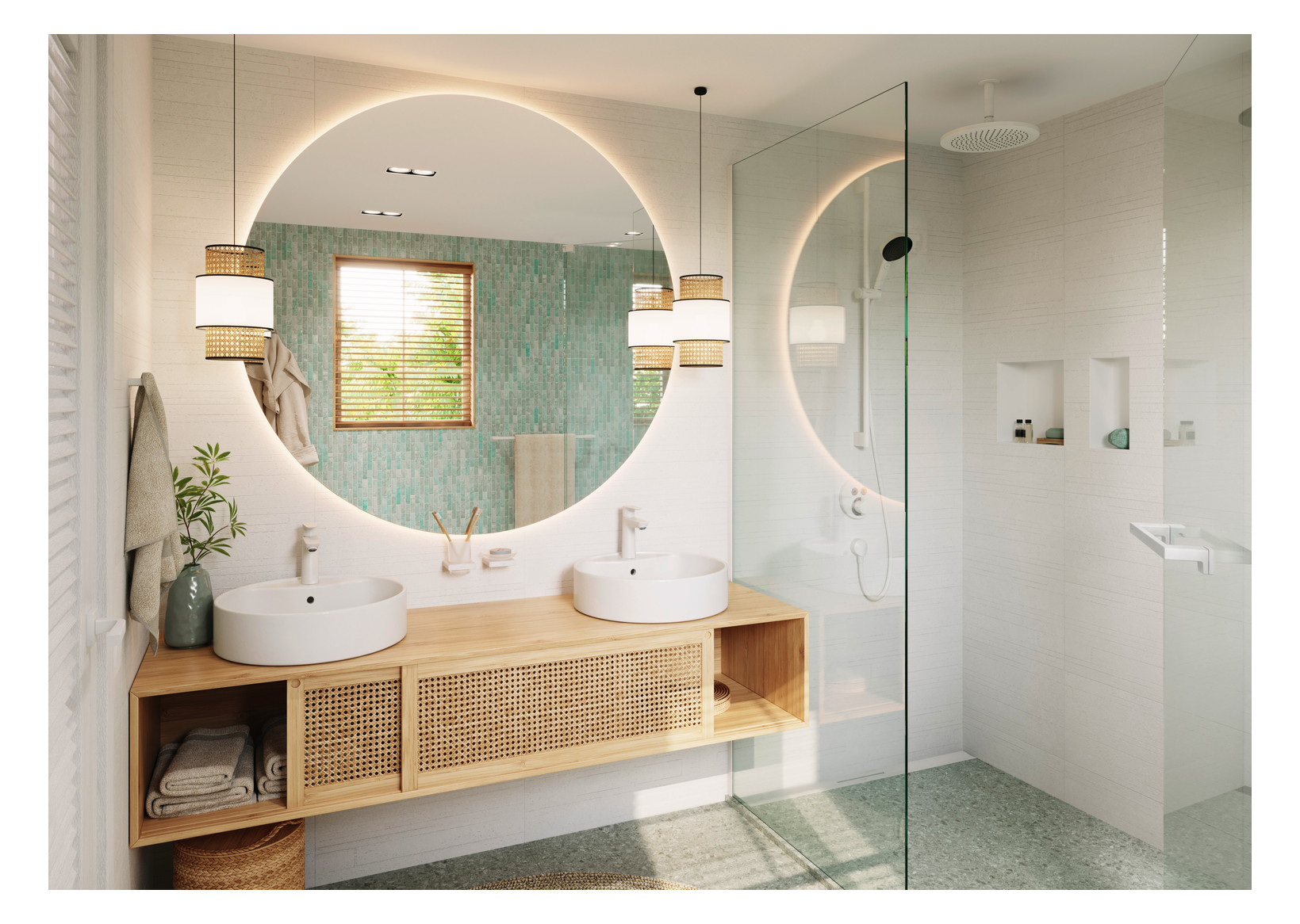 hansgrohe Badetuchhalter AddStoris Länge 648mm, Wandmontage, Metall, mattweiß
