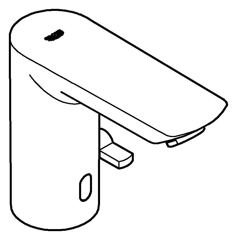GROHE Infrarot-Waschtisch-Armatur Bau Cosmopolitan E 1/2", mit Mischung, Temperaturbegrenzer, Batteriebetrieb, chrom