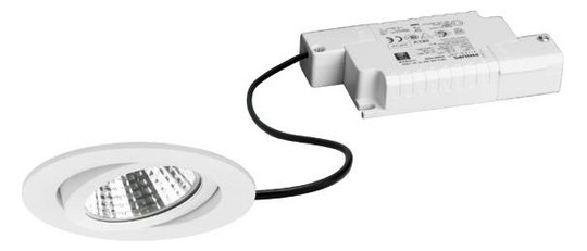 LED-Einbaustrahler 6W 3000K 630lm Konv ws mt 1LED Alu IP20 RF:hochglänzend