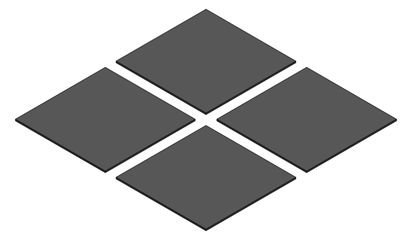 mabo Anti-Dröhn-Matten ADM-4 250 x 250 x 4 mm, 4x Bitumen-Matten, für Duschwannen