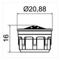 NEOPERL Innenteil CASCADE SLC AC M 22/M 24 x 1, 13,5-15 l/min, mit Dichtung, hellblau