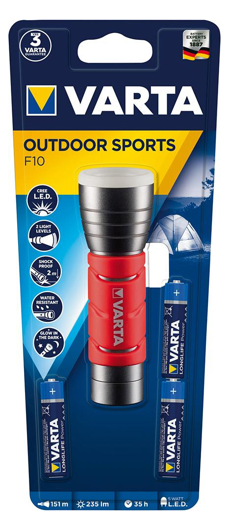 Bild Taschenlampe Outdoor Sports F10 inkl. 3 Batterien Micro AAA - VARTA-0