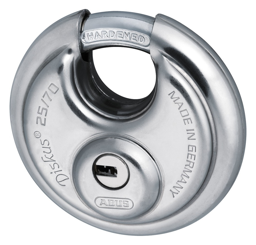 Bild AV - Vorhangschloss, Diskus 25/70, Edelstahl edelstahl - ABUS-11