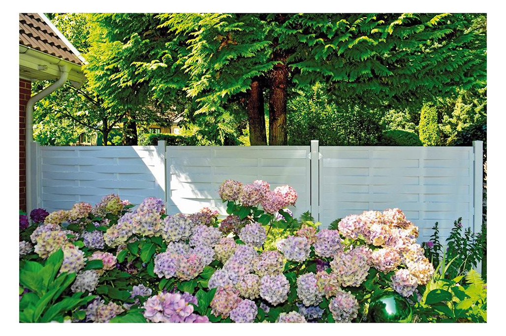 Bild LIGHTLINE KS-LAMELLENZAUN 180 x 180 cm F üllung / Rahmen WEISS - n.a.-1