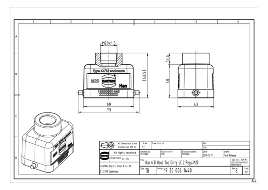 HART Tüllengeh.-Obert.M20    19300061440 