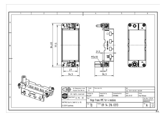 HART HMC Gelenkrahmen 16B    09142160313 