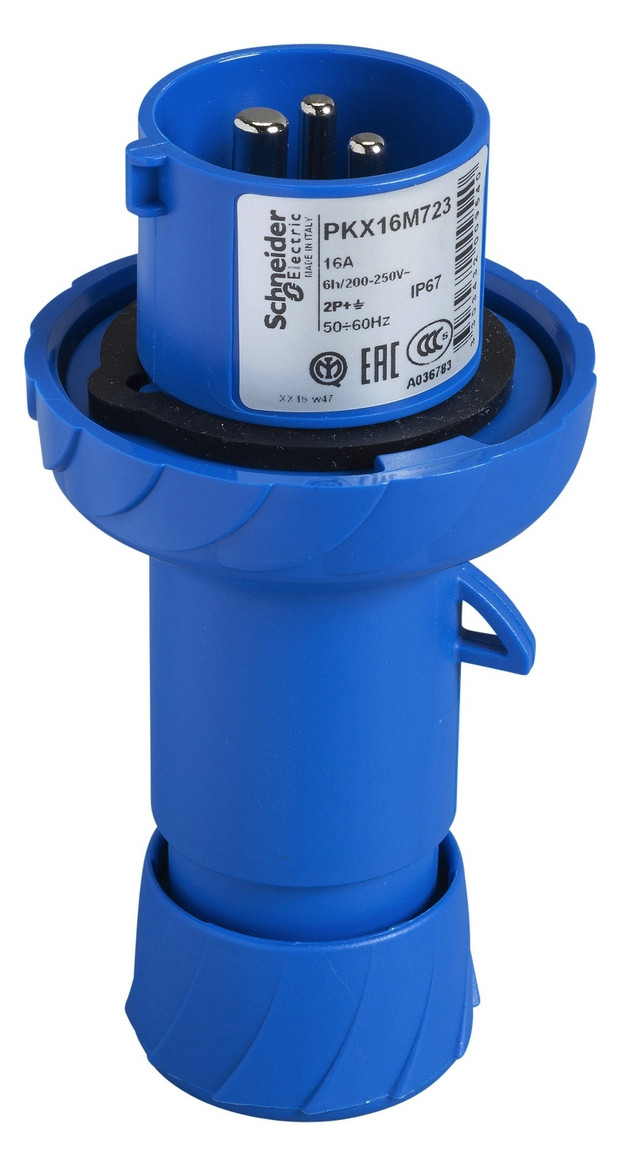 CEE-Stecker 2p 32A IP67 Acti9 200 - 250 V (50+60 200 - 250 V (50+60 Hz) blau 6h CEE-Stecker 2p 32A IP67 Acti9 200 - 250 V (50+60 200 - 250 V (50+60 Hz) blau 6h