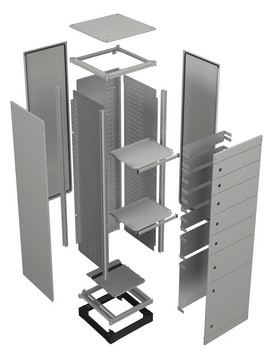 Seitenwand ST 600mm RAL7035 pulverbesch