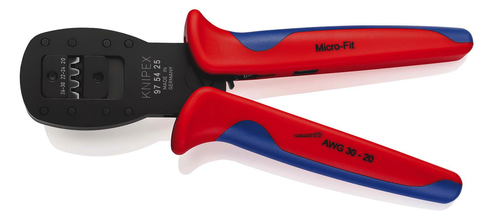 Kerbzange mech 190mm versch.Eins AWG30-20 Kerbzange mech 190mm versch.Eins AWG30-20