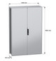 Standschrank ST IP55 B1200xH1800xT400mm m.MPL pulverbesch RAL7035 Koppelbar