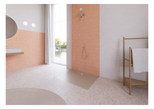 Kaldewei Duschwanne SUPERPLAN ZERO 1568-1 90x130cm, warm beige40