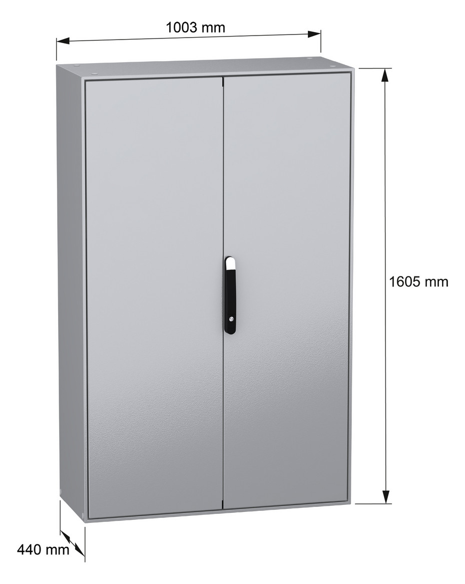 Standschrank ST IP55 B1000xH1600xT400mm m.MPL pulverbesch