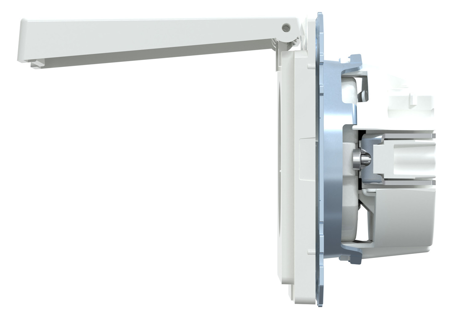 Steckdose 1f lows glz System Design UP m.BS Mit erhöhtem Berührungsschutz IP44