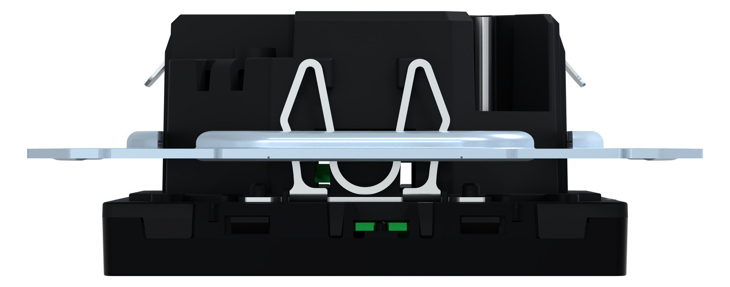 Raumtemperaturregler UP System M KNX m.Abdeckpl Mit Vor-Ort Bedienung