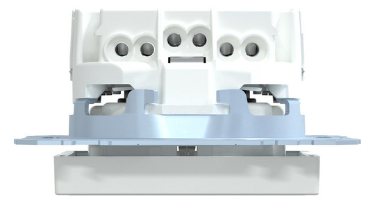 Steckdose 1f akws glz System M UP m.BS IP20 aktivweiß