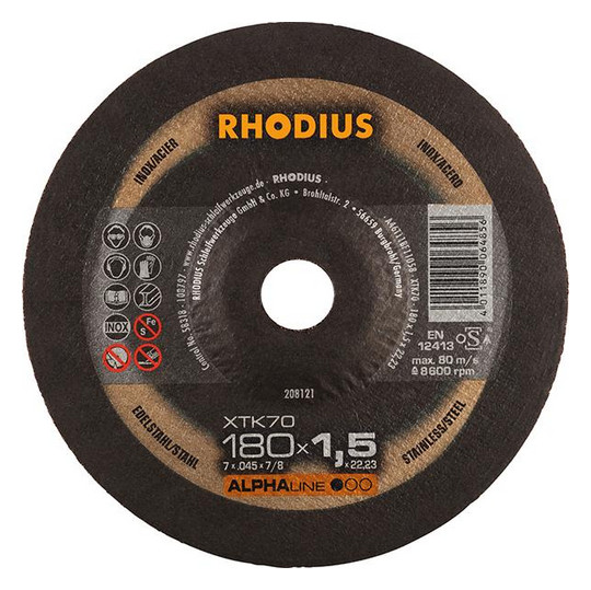 RHODIUS-Trennscheibe XTK70 - 230x1,9mm, gekröpft