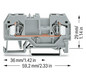 Reihenklemme 0,08-4qmm Serie 281 1Etage 2kl gr 32A Hutschiene TH35