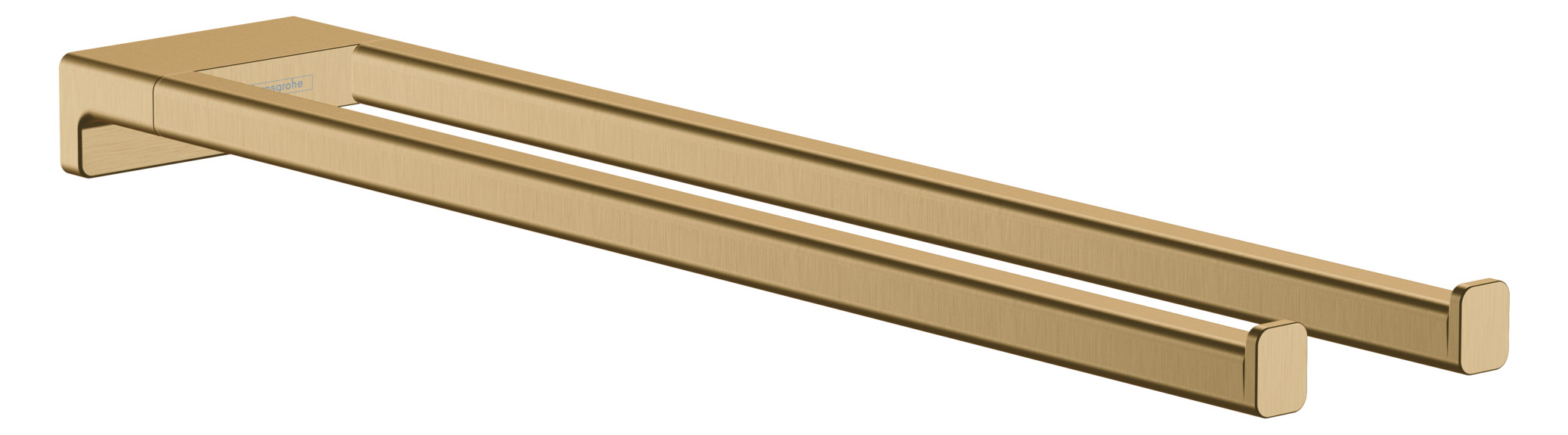hansgrohe Handtuchhalter AddStoris Länge 445mm, zweiarmig, Wandmontage, Metall, brushed bronze