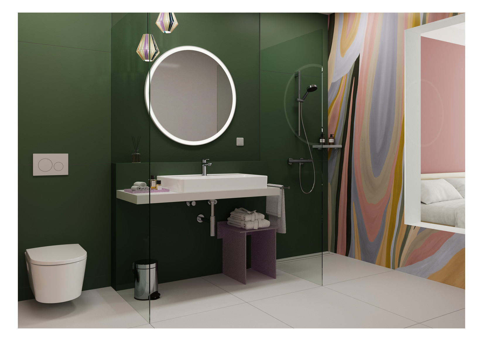 hansgrohe Waschtisch-Einhebelmischer 100 Vernis Blend CoolStart mit Zugstangen-Ablaufgarnitur, chrom