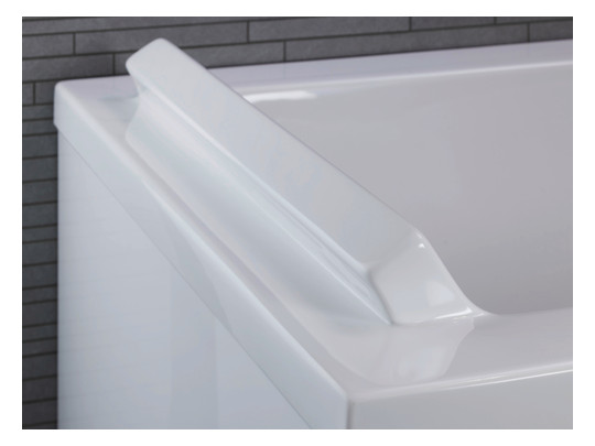 Duravit Rechteck-Badewanne Starck 190 x 90 x 46 cm, Einbauversion, 2 Rückenschrägen, weiß
