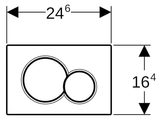 Geberit Betätigungsplatte Sigma 01 weiß, für 2-Mengen-Spülung, Kunststoff