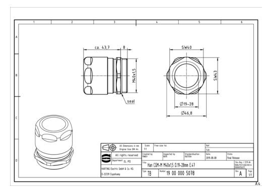 HART Han CGM-M M40x1,5 D.19- 19000005078 