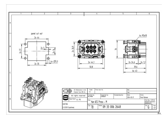 Harting Han 6ES Press-M      09330062648 