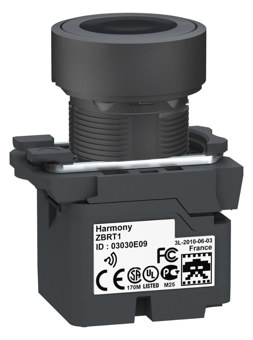 Drucktaster 1f sw rnd Ø22,5mm 1S IP30 fl Tastend