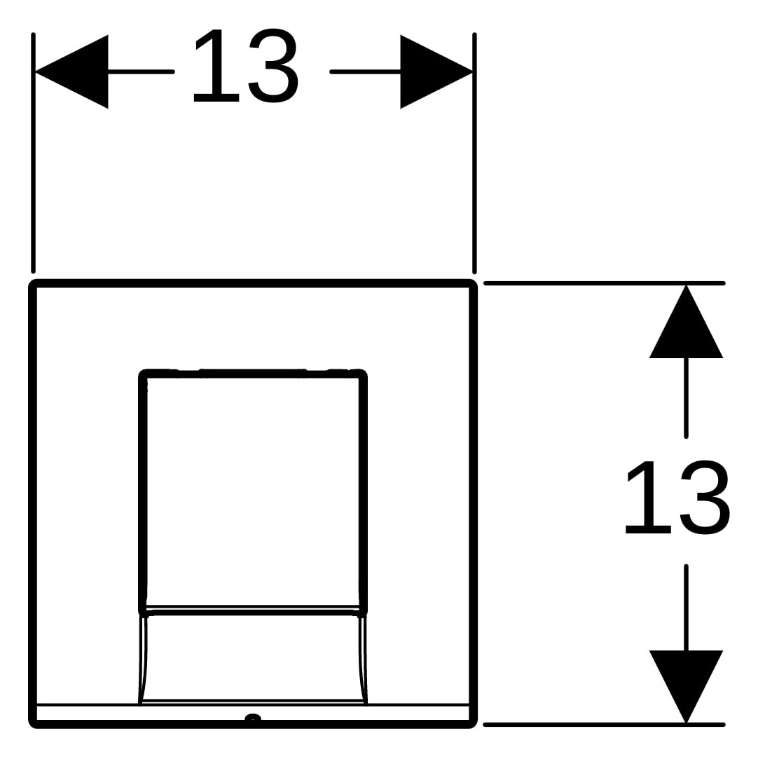 GE Bolero BetPl. für UR-Strg. mit pneumatischer Sp-Ausl, mattverchromt