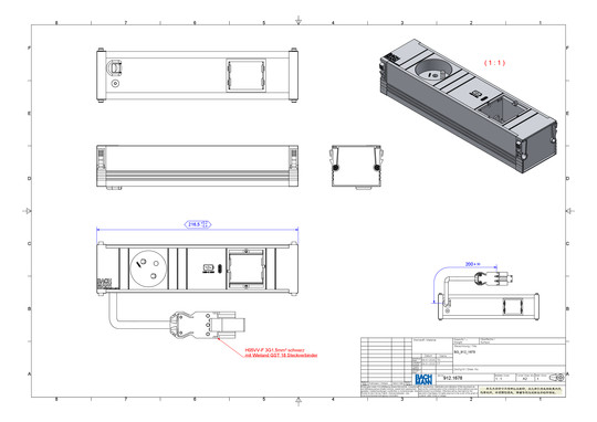 Bachmann CONI 1xUTE 1xUSB C 30W 912.1678 