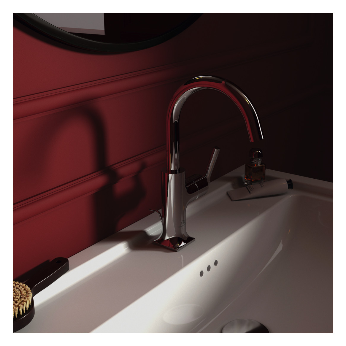 Ideal-Standard Waschtisch-Einhebelmischer Joy Neo Piccolo mit Ablaufgarnitur, Ausladung 140mm, mit Metall-Ablaufgarnitur, chrom