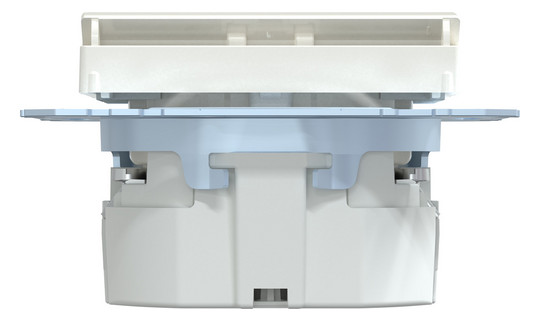 Steckdose 1f polws glz System M UP m.OL m.BS Mit Orientierungslicht IP20