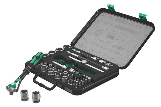 Wera-Steckschlüssel-Garnitur ZYKLOP 8100SB2, 3/8 -...