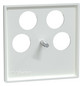 Zentralplatte Sat/TV/Radi System M akws Schraubbef 4f aktivweiß