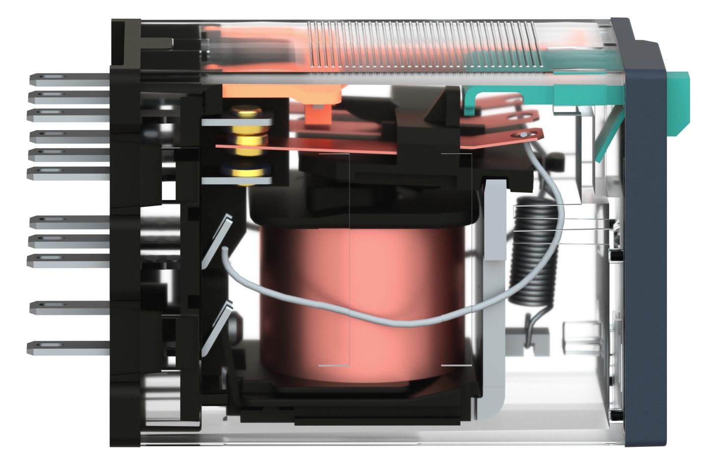 Schaltrelais 3W IP40 21x27x55mm Steckanschl