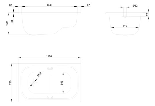 Badewanne BetteStep 1060 118x73x42cm, edelweiß