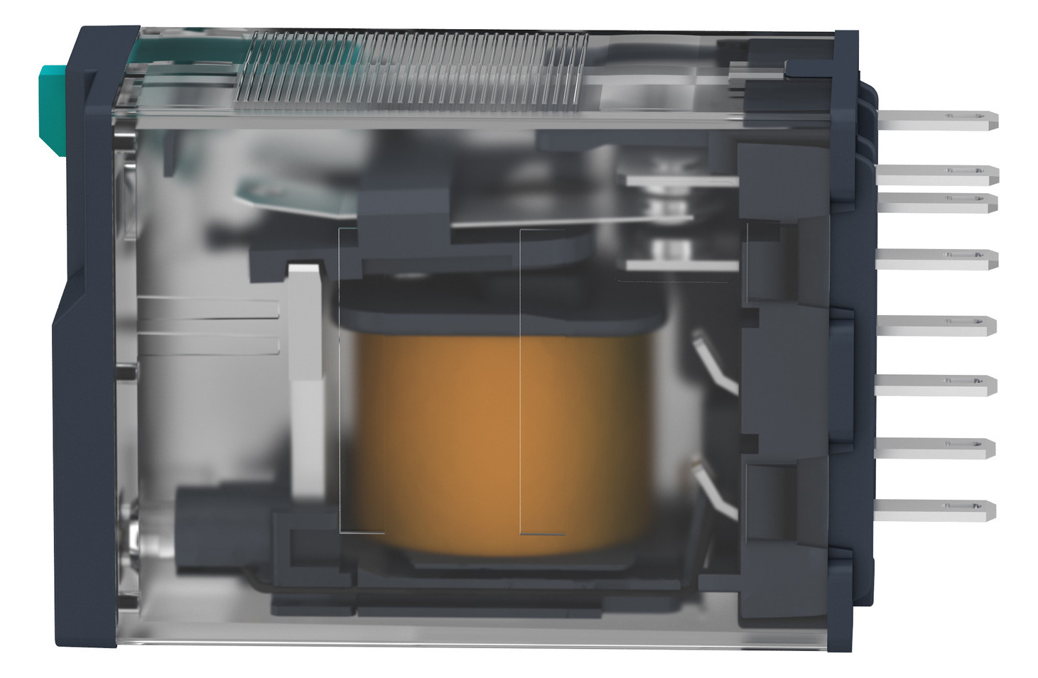 Schaltrelais 2W IP40 21x27x55mm Steckanschl