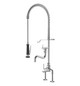 KWC Spültisch-Einhebelmischer GASTRO Ausladung 200 mm, verchromt, Anschluss 130mm, drehbare Federschlauchbrause